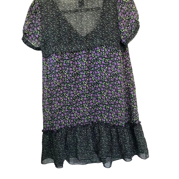 Confess Liberty Floral Cottage Farmhouse Babydoll Sheer 90's Mini Dress. Size‎ S - Picture 5 of 10